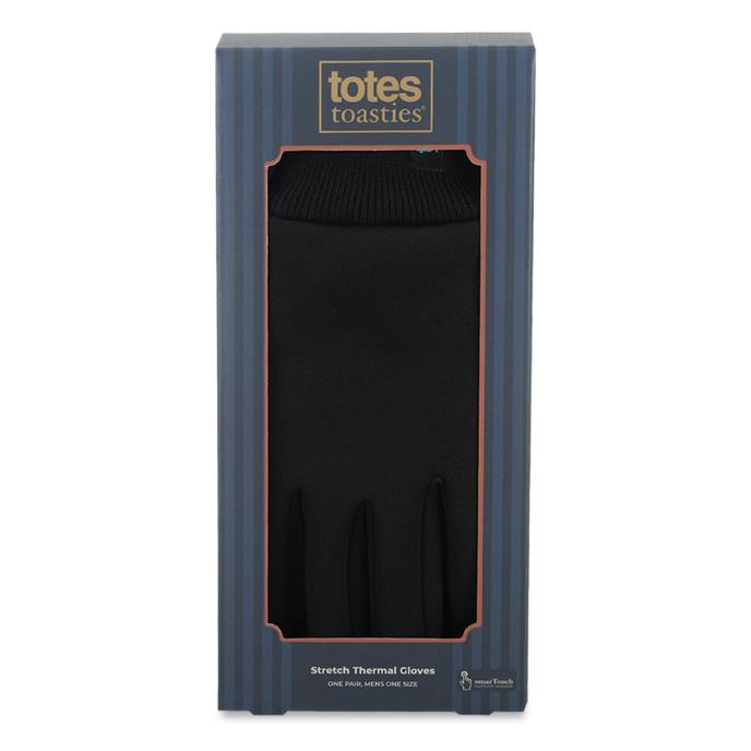 totes toasties® Mens Thermal Lined SmartTouch Gloves Black Extra Image 7
